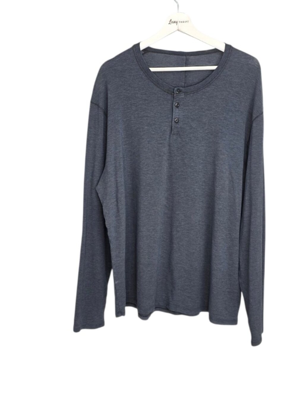 Lululemon Men's Long Sleeve Henley Shirt, Stretch, Casual, Size XL/XXL